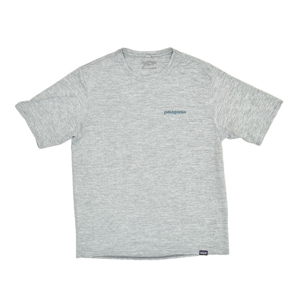 Patagonia Mens Regular Size XS Gray T-Shirt with Wave Logo Print - Picture 1 of 8
